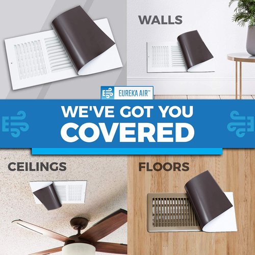 High Strength Magnetic Vent Cover 3 Pack (5.5" X 12") for Floor, Wall and Ceiling Steel Registers, Home and RV, HVAC and AC,