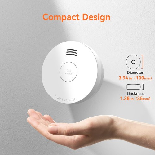 Jemay Smoke Detector with Battery Backup,Smoke Detector with Self-Check Function, 1 Pack