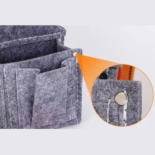 WEISUYUUS Heavy Duty Felt Tool Belt Pouches Waist Bag Work Apron with Adjustable Buckle Belt for Construction and Projects