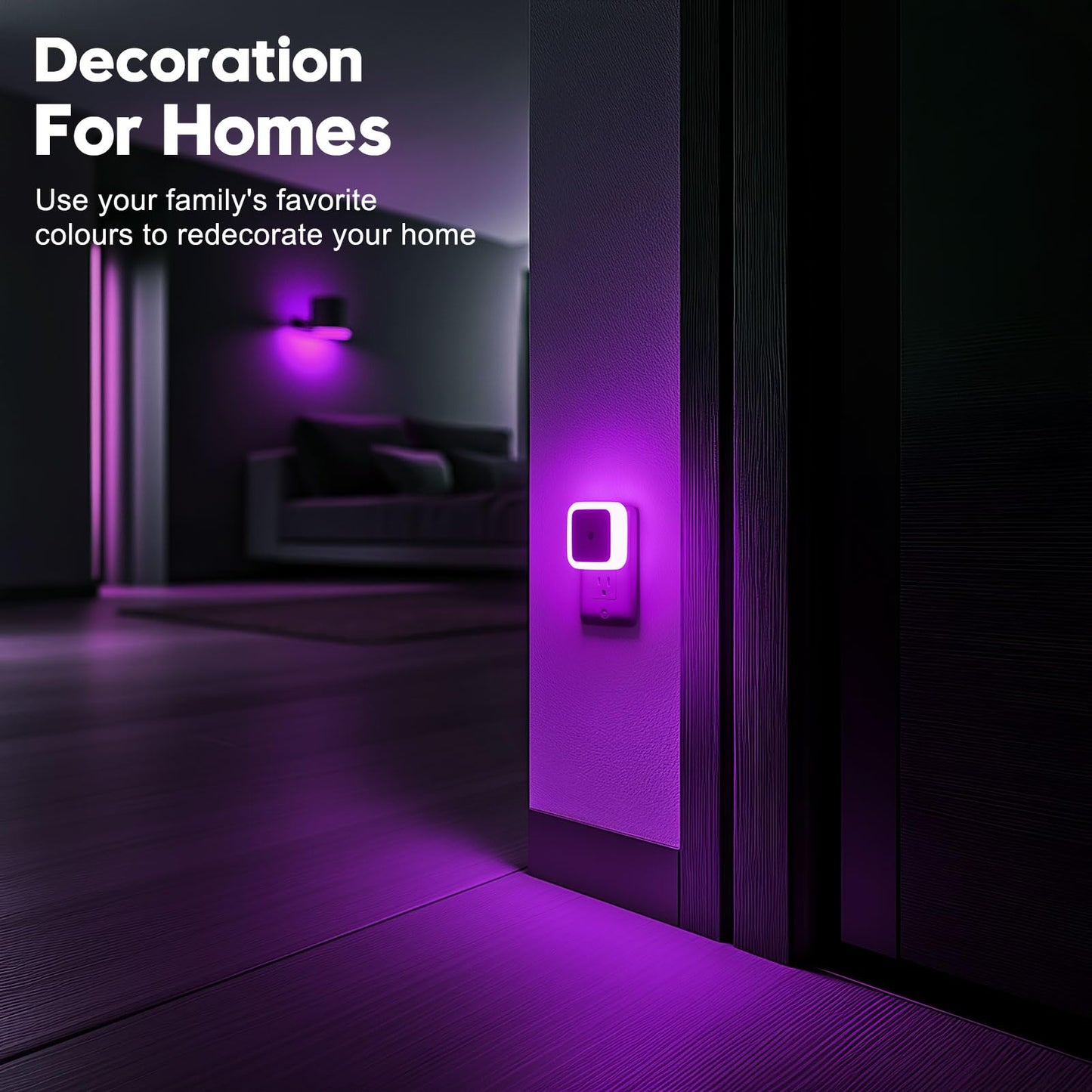 Sujeet Night Light, Night Lights Plug into Wall 8-Pack, Nightlight Plug in Night Light, Dusk to Dawn Night Lamp Led (Pink)
