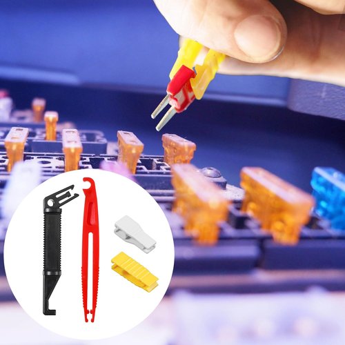 Fuse Puller Tool, 4 Pcs Fuse Puller Automotive Fuses Pullers Tool Plastic Car Fuses Extractor Tools for Automotive Car Boat Motorcycle Truck Mini Standard FuseReplacement