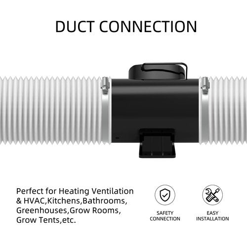 Dryer Vent Hose Flexible Aluminum Foil PVC Air Ducting for HVAC Ventilation Fan Filter Kitchens Exhaust,White (4IN 8FT)
