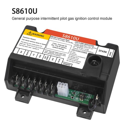 S8610U Furnace Control Board Module Compatible with Honeywell S8610U3009 S8610U1003 Intermittent Pilot Control Universal Ignition Module Universal Ignition Module (2 Pack)