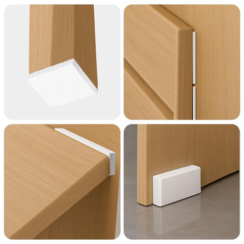 20 PCS Eva Foam Headboard Stoppers for Wall, Anti-Vibration Soundproof Pads for Bed Frame, 10Pcs (15mm Thick)+10Pcs (5mm Thick) Headboard Bumpers, White