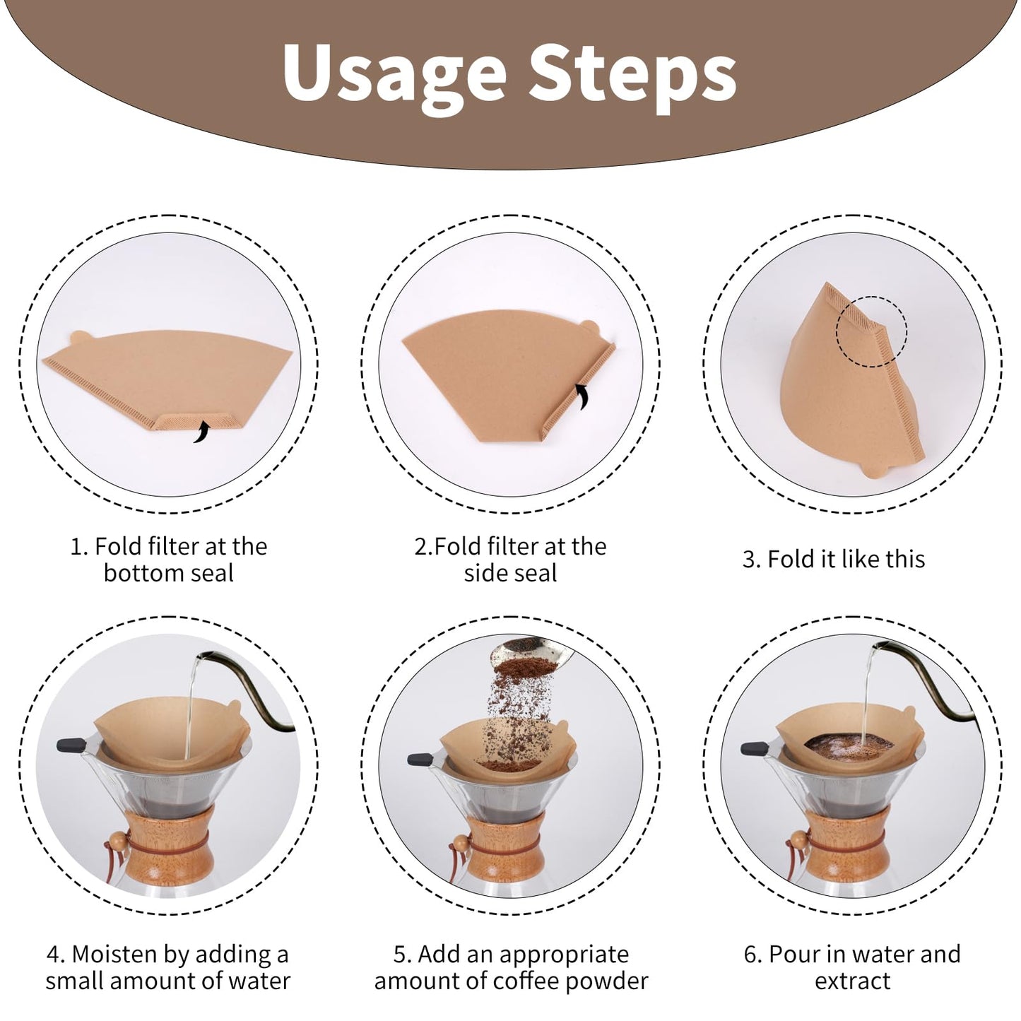 Frociviny Disposable #4 Cone Coffee Filters, 100pcs Unbleached Wood Pulp Paper, Compatible with Ninja Coffee Maker, 8-12 Cup Capacity