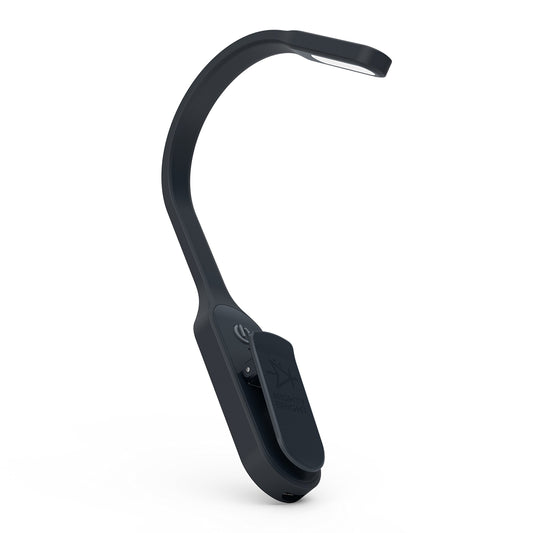 The Original Mighty Bright Recharge Clip On Rechargeable Book Light Reading Light, Warm Eye Care LEDs, Flexible, Durable, Dimmable, Perfect for Kids, Bookworms, Reading in Bed, Lasts 60 Hours (Black)