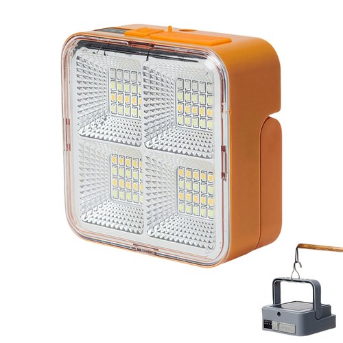 Small Camping Lights, Lightweight and Portable, 3 Color Lighting Adjustable, for Camping, Fishing and Traveling (Orange)