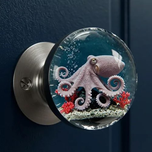EARFORU Ribili/Solymall NatureNest Crystal Knob, Cumuul Nature Nest Crystal Knob, Unique Decorative Door Handle, Artistic Unique Knobs for Modern/Classic Bedrooms (#8)
