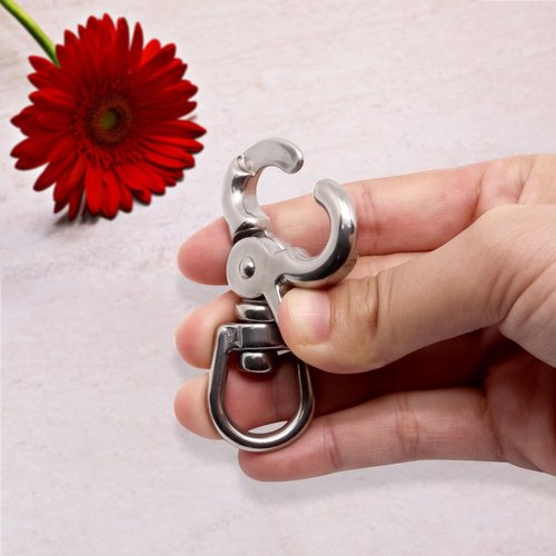 BENLIUDH 2 Pcs Trigger Snaps Swivel Hooks 2 3/5", Heavy Duty 316 Stainless Steel Trigger Clips for Marine, Flag, Dog Leash