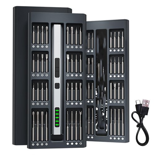 Fixion Core44 in 1 Precision Electric Screwdriver Kit, E1 Max 3.7v Mini Electric Screwdriver 50-in-1, E1 Max Mini Electric Screwdriver 50-in-1, For Home DIY Workshop Construction Work (1Set)