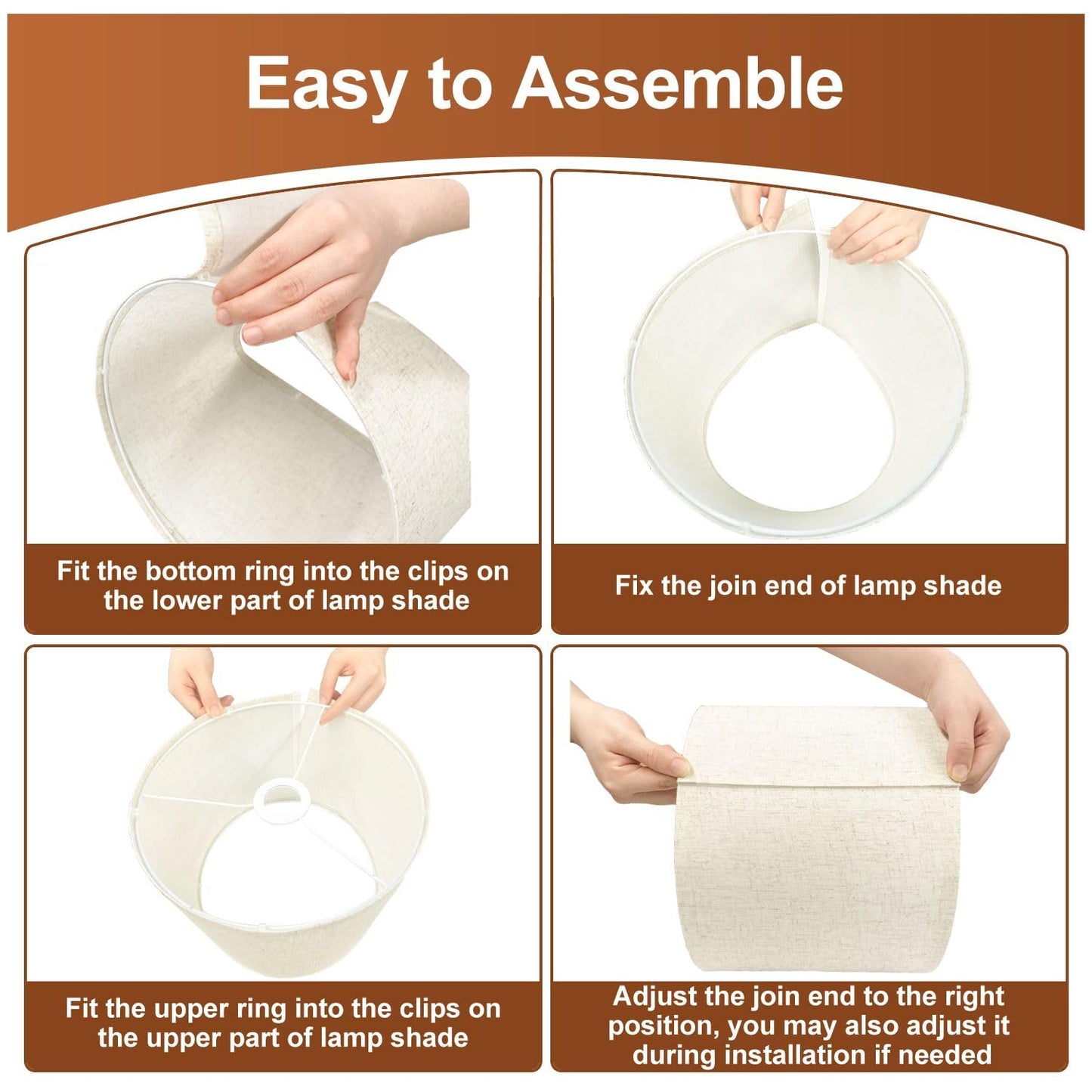 Lampshade 1 Pack Hand drawn nature mountains forest Drum Lampshades For Table Lamp Floor Lamps Replacement Lamp Shades Easy Assembly Required