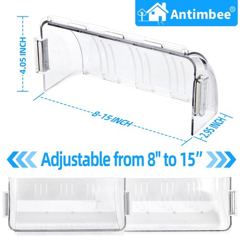 2 Pack Adjustable Magnetic Heat & Air Vent Deflector -New Super Strong Neodymium Magnets 8" to 15" Length Fits Vents, Sidewall, Ceiling, Floor Registers - Curved Air Conditioner Vent Cover