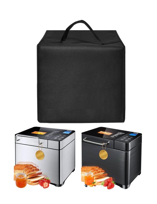 Bread Maker Cover Bread Machine Lid Anti-static Heat-resistant Nylon Protector Case for KBS 17-in-1 Bread Maker-Dual Heaters Dough Maker/Pro Stainless Steel Bread Machine 2LB (Black)