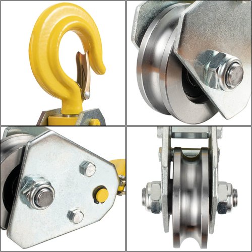 SHINICO 2Ton Pulley Hook Heavy Duty Pulley Lifting Block Hoist with Hook for 5/8" Wire Rope Snatch Block 2Pack
