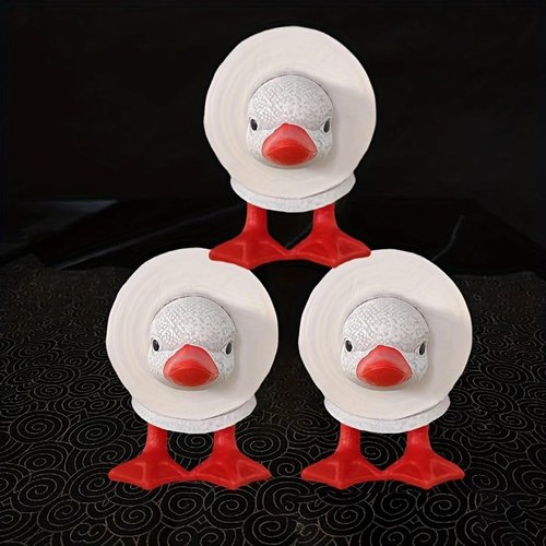 Toilet Roll Holder - Toilet Paper Holder | Cute Duck Shaped Toiletpaper Holders | Bathroom -Standing Tissue Rack Aesthetic Accessory for Restroom, Apartment, Hotel, Under Cabinet and Others