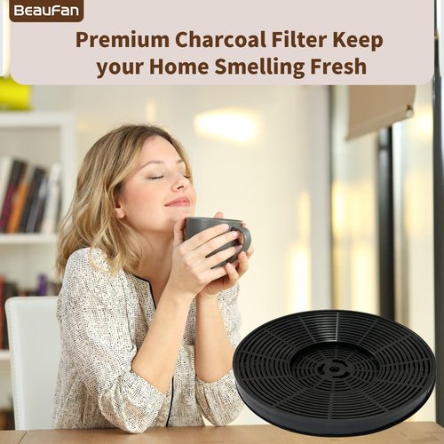 Beaufan 2 Pack CFK4 Carbon Filters Compatible with Cosmo Under Cabinet Range Hood 5MU30 / 5MU36, Also Fit for SNDOAS Range Hood ‎US0475BPB / US0475NBK