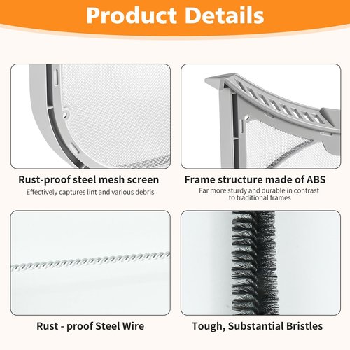 ADQ56656401 Dryer Lint Filter Replacement for LG & Kenmore, Durable Dryer Lint Trap Replacement with Lint brush vent cleaner, Lint Screen Replacement Compatible with Part ADQ566564 AP4457244 PS3531962