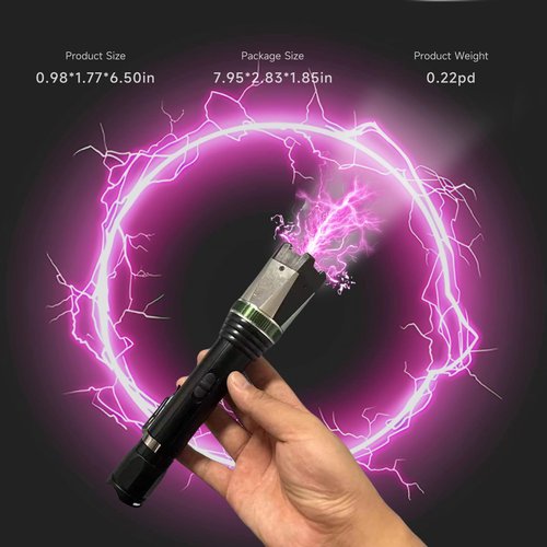 T6610 Stun Gun Ultrapowerful Rechargeable for Men Women for Car & Self Defense Tactical Flashlight for Person Safety(Green)