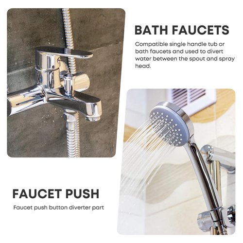 Tesidol RP5649PB Faucet Push Button Diverter Assembly,Polished Brass,Compatible with 1H Tub & Shower