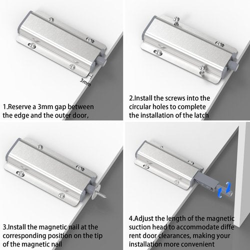 Push to Open Door Latch,Cabinet Door 6 Pack Magnetic Cabinet Push Open Latch,Heavy Duty Closure Touch Latch Hardware for Magnetic Touch Latches for Cabinet Drawer Wardrobe Kitchen Door ﻿