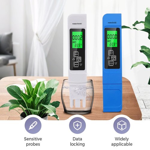 4 in 1 Digital Water Quality Tester, 2025 New Accurate TDS Meter, Portable EC Meter for Aquarium, Reliable Temperature Meter for Home Use (Whit)