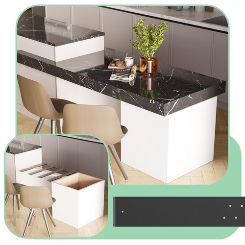 Zonon 4 Pack 20 inch Countertop Support Brackets Hidden Island Flat Wall Support Bracket for Kitchen Outdoor Commercial Spaces DIY Home Renovations Mounting Hardware Included