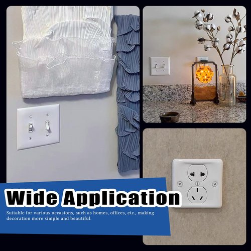 Glarks 385pcs White Wall Plate Screw Set, 3/8’’ 1/2’’ 3/4’’ 1’’ Long, Outlet Plate Screw and Long Electrical Outlet Screw with Nylon Round Spacer, Switch Panel Screw, Outlet Cover Screw for Wall Plate