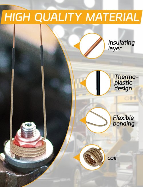 Solary Magnetic Induction Heater Coil - Induction Heat Accessories (7 coils + 1 free forming coil)