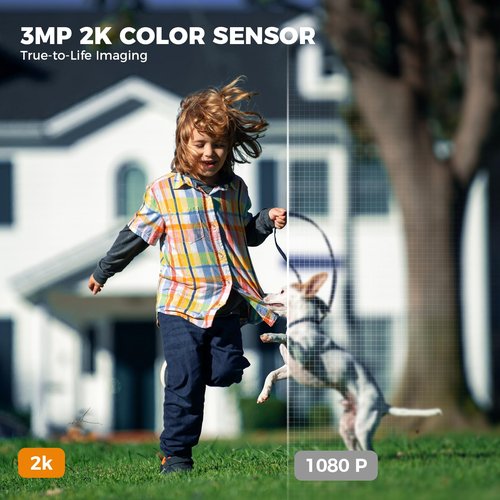 Cadrali 2K Security Cameras Wireless Outdoor - 5200mAh Battery Powered, AI Motion Detection, Color Night Vision & Two-Way Audio, IP65 Waterproof, 30-Day Free Cloud Trial, Works with iOS/Android