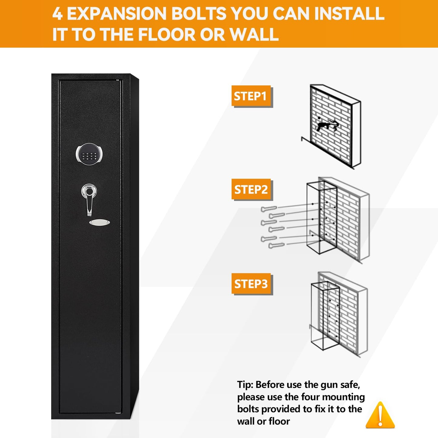 2-3 Gun Safe,Gun Safe for Rifles and Pistols,Rifle Safe,Gun Cabinet,Gun Safes for Home Rifle and Pistols,Gun Cabinet for Rifles and Shotguns,Gun Safes & Cabinets