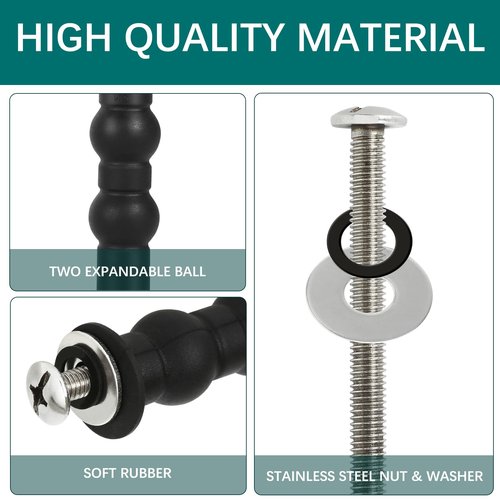 Toilet Seat Hinge Screw Kit - 2-Pack Toilet Hinge Screw for Top Mount Toilet Seat Tightening, Blind Hole Fixing. Easy to Install. Compatible for TOTO Toilet