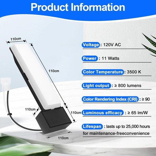 Soft Glow LED Light Module for Bathroom Fan - 25K Hrs Long-Lasting, Compatible with AE80L-A, AE80SL-A, AE80BL-A, AEN80BL-A, AE110L-A, AEN110L-A, AE110SL-A, AERN110L-B, AE50110DCL-A, OEM Part S99271607