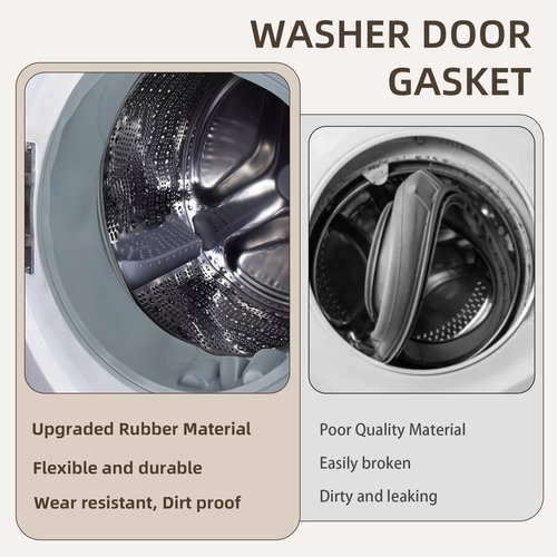 New 5304505004 Washer Door Gasket Replacement Compatible with Frigidaire Electrolux Washer Door Seal, Front Load Washing Machine Door Bellow Boot Gasket Replace Parts 5304516744 5304505239