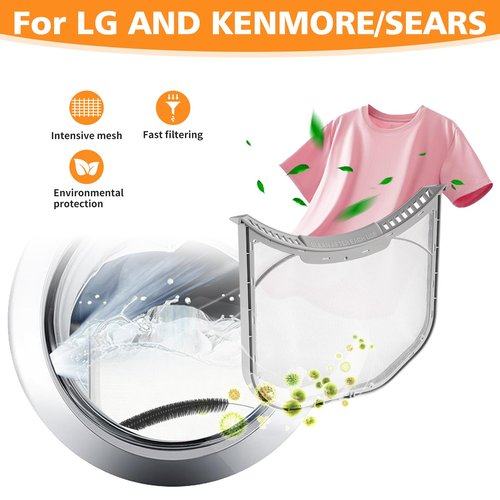 ADQ56656401 Dryer Lint Filter Replacement for LG & Kenmore, Durable Dryer Lint Trap Replacement with Lint brush vent cleaner, Lint Screen Replacement Compatible with Part ADQ566564 AP4457244 PS3531962