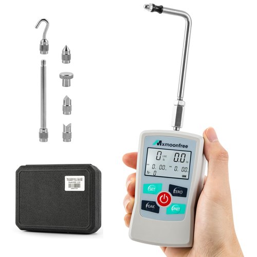 Mxmoonfree 12LB Trigger Pull Gauge Digital Force Gauge, Data Storage for MAX/MIN/AVG Values, Push Pull Meter Scale with Units LB+Oz/N/Kg, Upgrade Version MMF-12LB