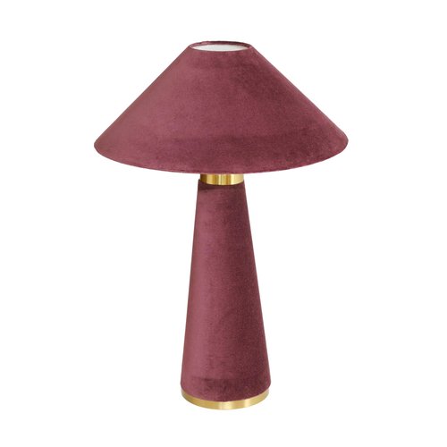 Tov Furniture Graham Burgundy Velvet Table Lamp