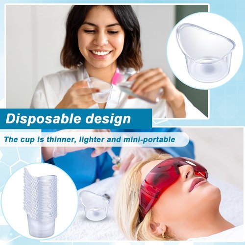Teenyyou 200 Pcs 5ml Eye Wash Cup Disposable Eye Wash Cups Plastic Measuring Cup Portable Cleaning Cups for Rinse and Flush