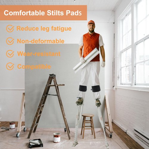 1 Pair Drywall Stilt Straps, Comfort Padded Wide Stilt Straps to Relieve Pressure, Stilt Leg Straps Work with Various Brands of Stilts