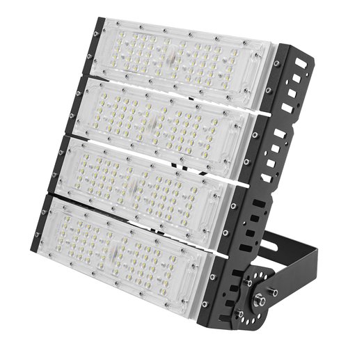 LED Stadium Flood Light 200W Stadium Lights Outdoor LED Flood Light with 180°Rotatable Bracket IP67 Protection Outdoor Security Lights for Factory, Sports Field, Stadiums 100-277V (12.28*12.4*2.76in)