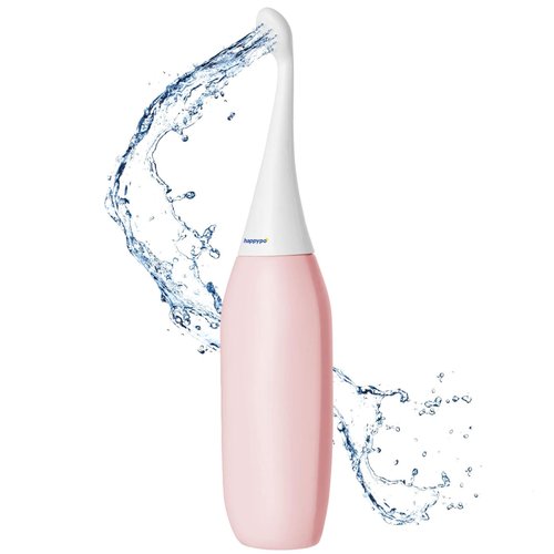 HAPPYPO Butt Shower - Portable Bidet with Travel Bag - Easy-Bidet 2.0 Replaces Wet Wipes and Shower Toilet - Rose
