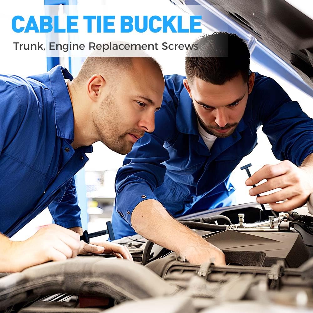 Nylon Universal Cable Tie Buckle, Heavy Duty Self-Locking Nylon Zip Ties Holder, New Multifunctional Cable Tie Buckle for Car Daily Repair (50pcs)