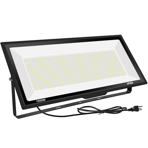 Gopretty 1000W LED Flood Lights,4200 watt Equivalent 98000LM Super Bright Outdoor LED Arena Lights 85-265V IP66 Waterproof 6000K Daylight Commercial Lighting for Stadium, Backyard, Parking Lots etc