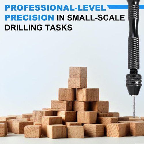 26 PCS Micro Drill Bit Set, Pin Vise Hand Drill Manual Jewelry w/Micro Drill Bits (0.5mm-2.5mm), Rotary Craft Drill for Jewelry Making, Resin, Wood, Plastic, Miniature, Beads, Clay