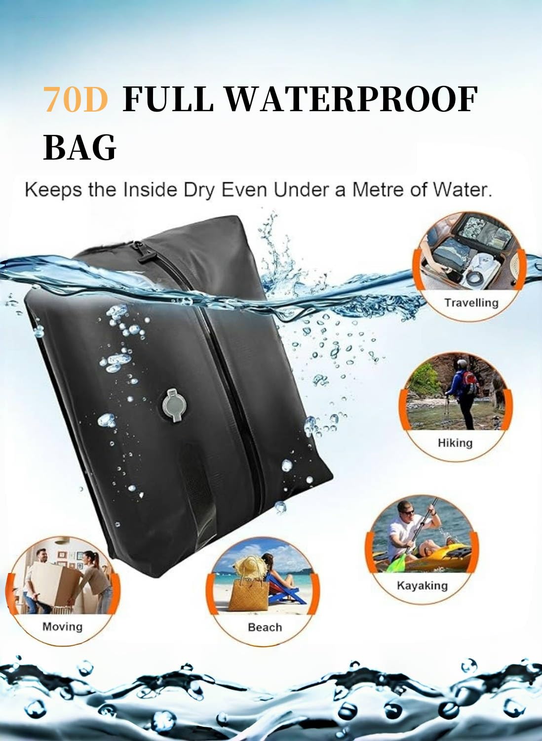 2025 Professional Vacuum Bags for Travel with Pump,with See-through Window, Space Saver Vacuum Seal Bags for Clothing Travel IP67