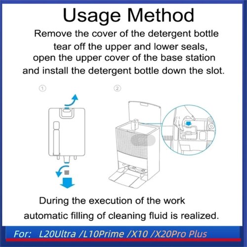 Orfdcnhlkc Vacuum Cleaner Floor Cleaning Solution (450ML). Compatible for Dreame L20 Ultra/L10 Prime/X10/X20 Pro Plus Vacuum Cleaner