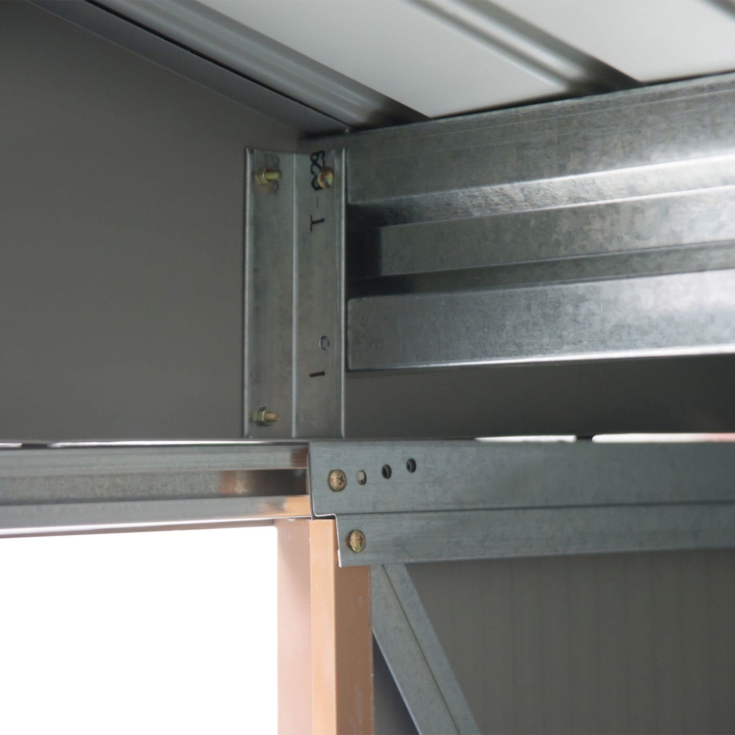 Outsunny 7' x 4' Outdoor Storage Shed, Garden Tool Metal Shed with Foundation Kit, Double Lockable Door, Air Vents and Sloping Roof, for Backyard, Patio, Lawn, Yellow