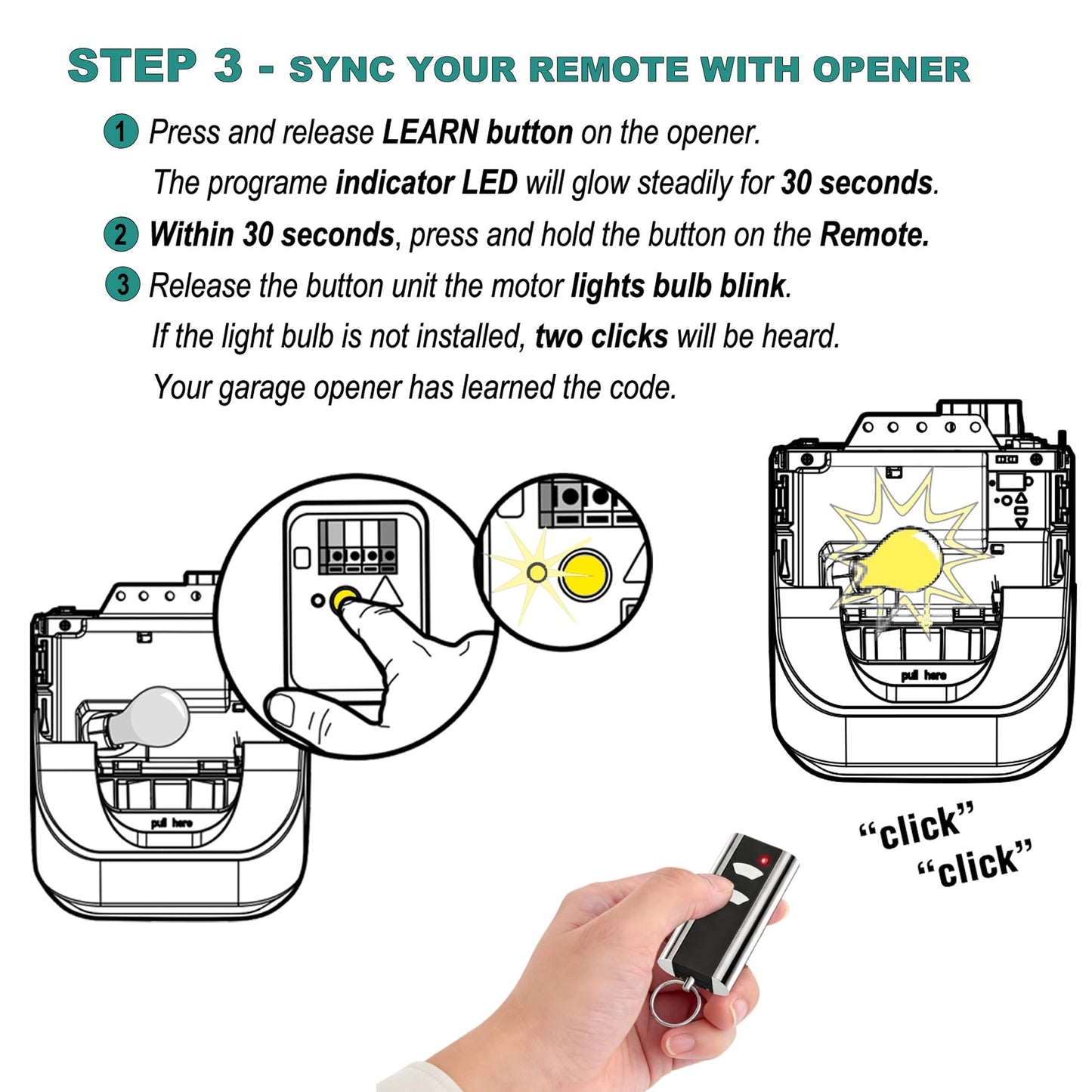 2 Garage Door Opener Remote for LiftMaster Chamberlain Craftsman Openers Since 1993, Replace 893MAX 890MAX 893LM 973LM 373LM