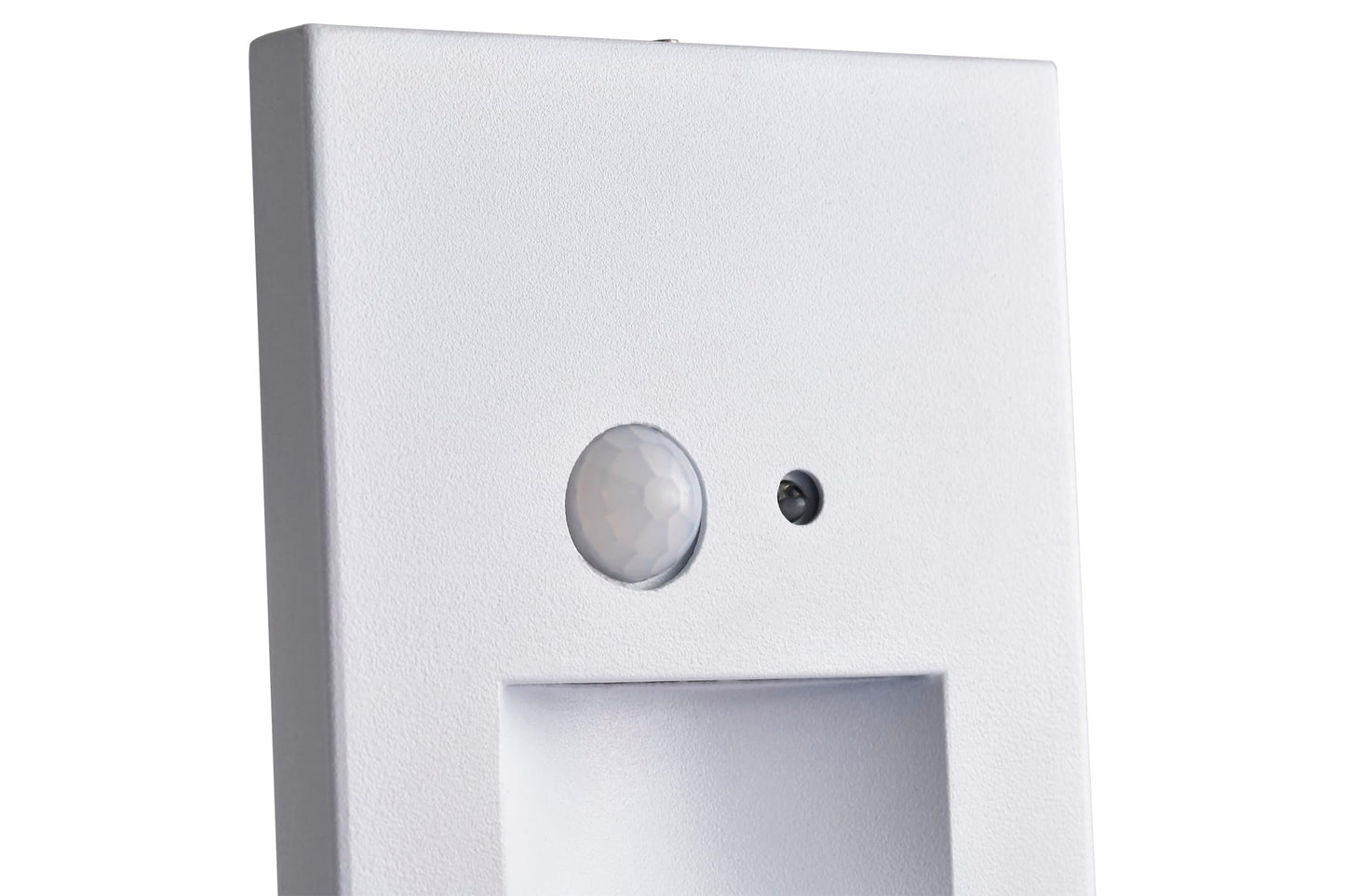 Edvivi Hardwired LED Step Light, Indoor/Outdoor 3000K White Vertical Stair Lighting Fixture with Motion and Photocell Sensor, Wet Location and Dimmable Step Lights for Stairway Pathway Patio, 1-Pack