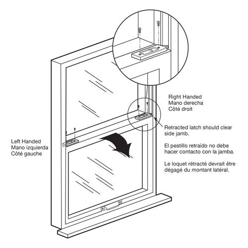 Prime-Line F 2801 2-5/16 In., White Plastic, Spring-Loaded Tilt Latch (1 Pair)
