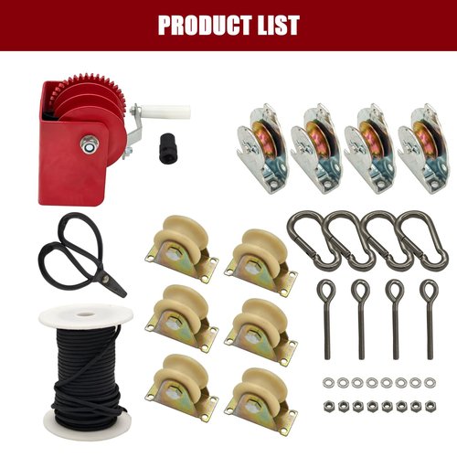 fuyoaea Overhead Garage Storage Rack - Heavy-duty Lifting Garage Ceiling Storage Rack,Adjustable Organization System, 300lbs Weight, Easy Installation & Operation (Load capacity 300LB)
